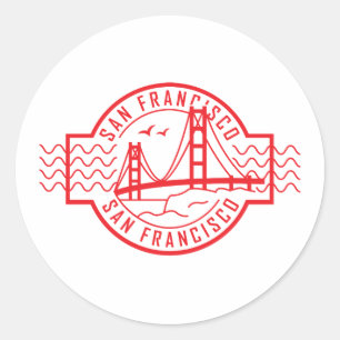 San Francisco Runder Aufkleber