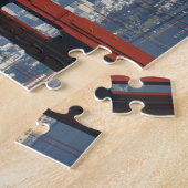 San Francisco sah durch die Golden Gate Bridge. Puzzle (Seite)