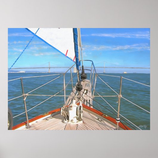 San Francisco Sailing 0869 Art Print Poster (Vorne)