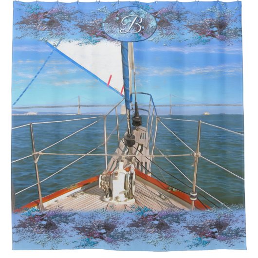 San Francisco Sailing 0869 Duschvorhang (Vorderseite)