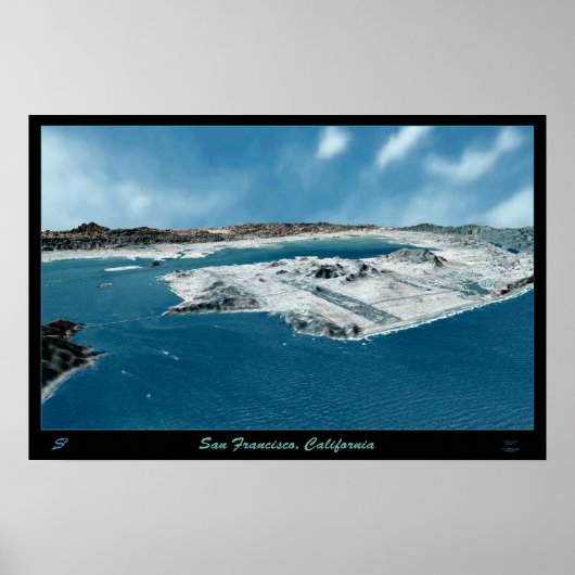 San Francisco, Satellitenposter der CA Poster (Vorne)