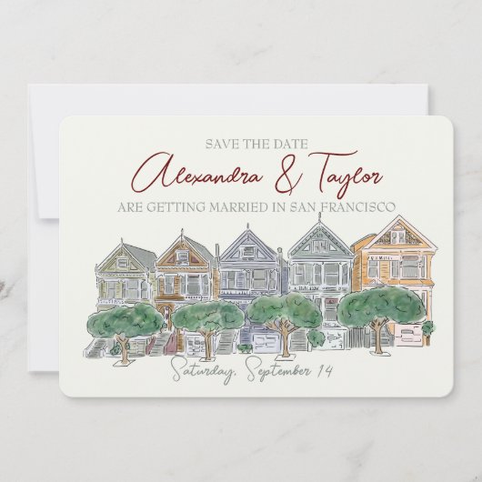 San Francisco Save the Date Einladung (Vorderseite)