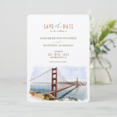 San Francisco Save the Date Einladung Zielort (Stehend Vorderseite)