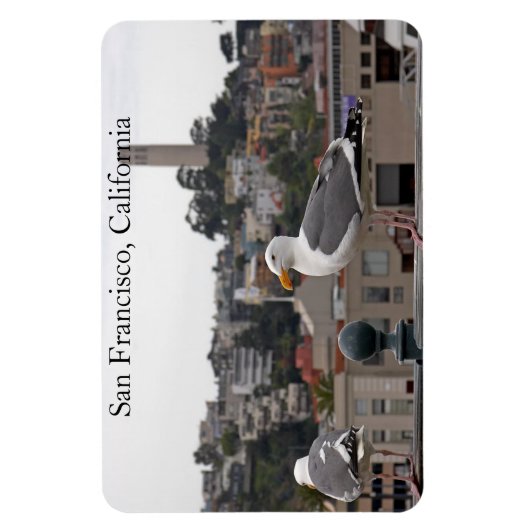San Francisco Seagull Premium Flexi Magnet (Vertikal)