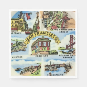 San Francisco Sehenswürdigkeiten Party Serviette