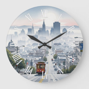 San Francisco-Seilbahn Große Wanduhr