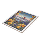 San Francisco-Seilbahn-Postkarte Fliese (Seite)
