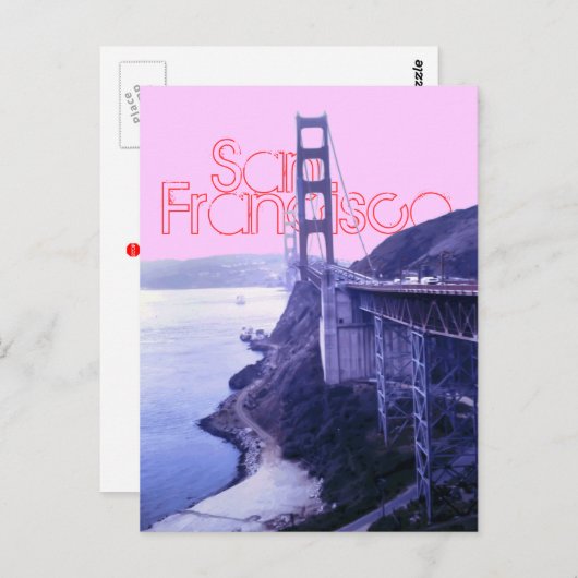 San Francisco (SF) Golden Gate Bridge Postkarte (Vorne/Hinten)