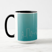 San Francisco silberne Stadtskyline-Wecker-Tasse Tasse (Links)