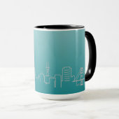 San Francisco silberne Stadtskyline-Wecker-Tasse Tasse (VorderseiteRechts)