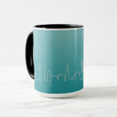 San Francisco silberne Stadtskyline-Wecker-Tasse Tasse (Vorderseite Links)