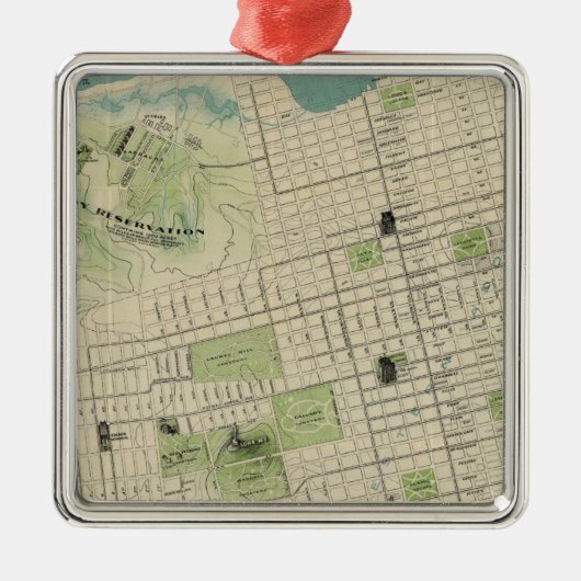 San Francisco Silbernes Ornament (Vorne)