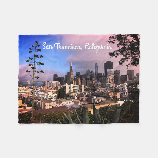 San Francisco Skyline #12 Fleece Blanket (Vorderseite (Horizontal))