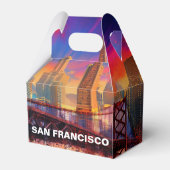 San Francisco Skyline Abstrakte Kunst Geschenkschachtel (Vorderseite)