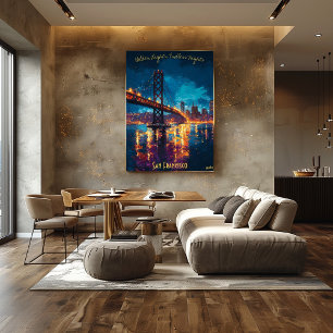San Francisco Skyline bei Dämmerung Poster – Roman