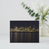 San Francisco Skyline bei der Nachtpostkarte Postkarte (Stehend Vorderseite)