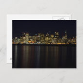 San Francisco Skyline bei der Nachtpostkarte Postkarte (Vorne/Hinten)
