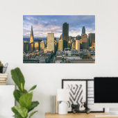 San Francisco Skyline bei Sunset Poster (Heimbüro)