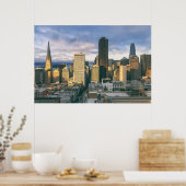 San Francisco Skyline bei Sunset Poster (Küche)