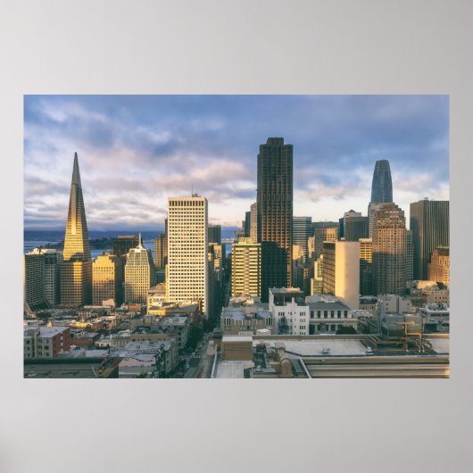 San Francisco Skyline bei Sunset Poster (Vorne)