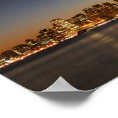 San Francisco Skyline bei Sunset Poster (Ecke)