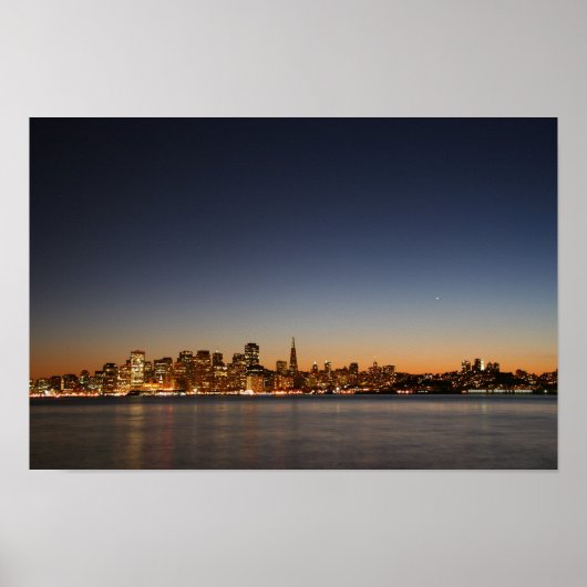 San Francisco Skyline bei Sunset Poster (Vorne)