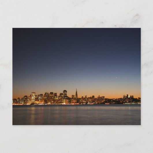 San Francisco Skyline bei Sunset Postkarte (Vorderseite)