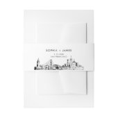 San Francisco Skyline Belly Band, 2"x11,5" Einladungsbanderole (Vorderseite Beispiel)