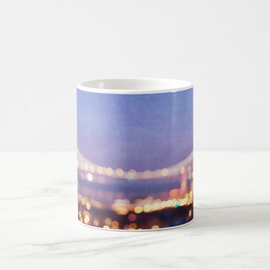 San Francisco Skyline Bokeh Lights Tasse (Mittel)