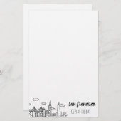San Francisco Skyline Briefpapier (Vorne/Hinten)