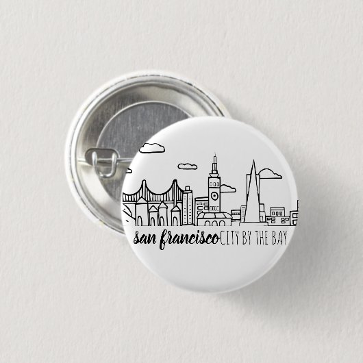 San Francisco Skyline Button (Vorne & Hinten)