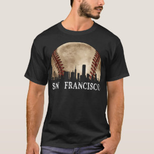 San Francisco Skyline City Vintag Baseball Lover T-Shirt