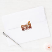 San Francisco Skyline Design Runder Aufkleber (Umschlag)