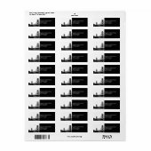 San Francisco Skyline Etched Look Address Label (Vorne)