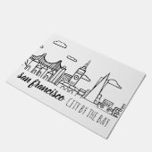 San Francisco Skyline Fußmatte (Schrägansicht)