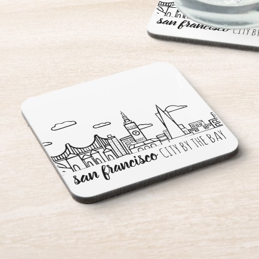 San Francisco Skyline Getränkeuntersetzer (Linke Seite)