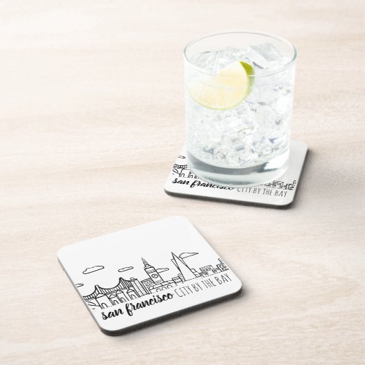 San Francisco Skyline Getränkeuntersetzer (Rechte Seite)
