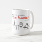 San Francisco Skyline Girl Quote Tasse (VorderseiteRechts)
