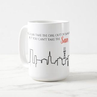 San Francisco Skyline Girl Quote Tasse