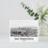 San Francisco Skyline Going Away Gift Postkarte (Stehend Vorderseite)