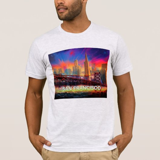 San Francisco Skyline Graffiti Art T-Shirt (Vorderseite)