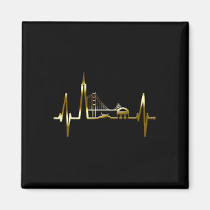 San Francisco Skyline Herzschlag Kalifornien USA S Magnet