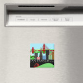 San Francisco Skyline Illustration Magnet (In Situ (Geschirrspüler))