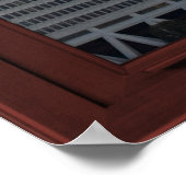 San Francisco Skyline Imitats Cherry Wood Window Poster (Ecke)