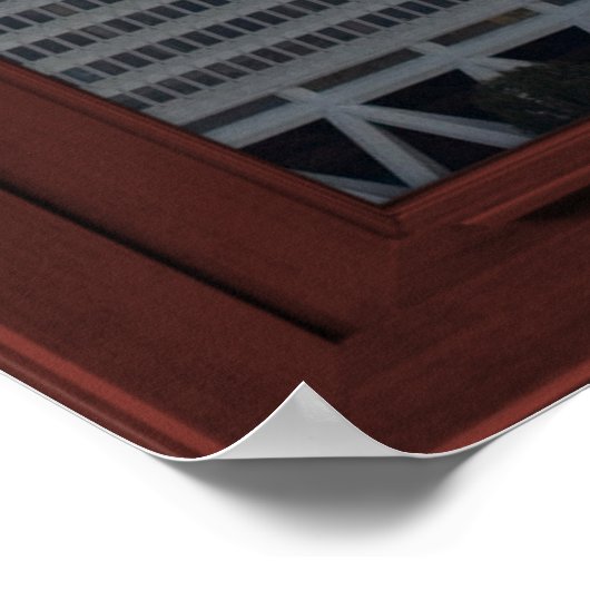 San Francisco Skyline Imitats Cherry Wood Window Poster (Ecke)