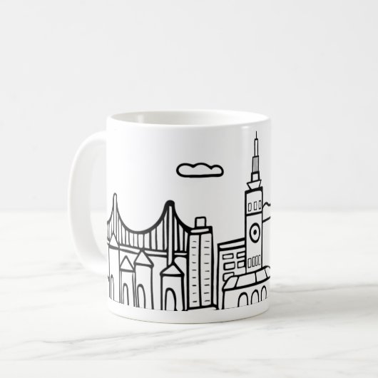 San Francisco Skyline Kaffeetasse (Vorderseite Links)