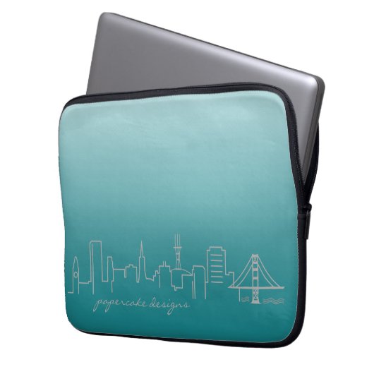 San Francisco Skyline-Laptop-Hülse 13 Zoll Laptopschutzhülle (Vorderseite Links)