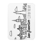 San Francisco Skyline Magnet (Vertikal)