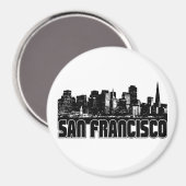San Francisco Skyline Magnet (Vorderseite/Rückseite)