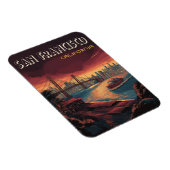 San Francisco Skyline mit Golden Gate Bridge Magnet (Rechte Seite)